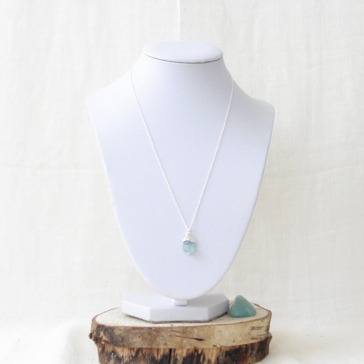 Aquamarine and Sterling Silver Necklace