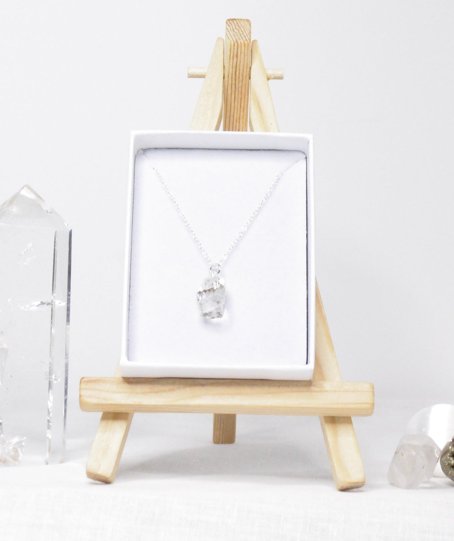 Clear Quartz & Sterling Silver Necklace