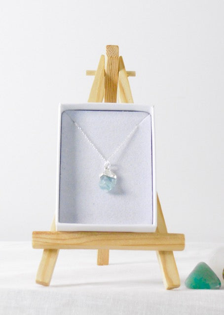 Aquamarine and Sterling Silver Necklace