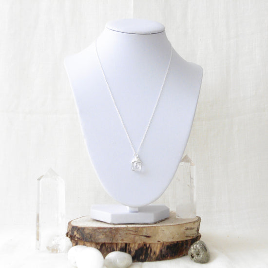 Clear Quartz & Sterling Silver Necklace